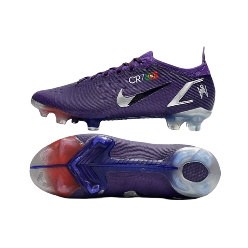 Nike Mercurial Vapor 14 Elite FG Ronaldo CR7 Purple Silver - Goatkits Boots