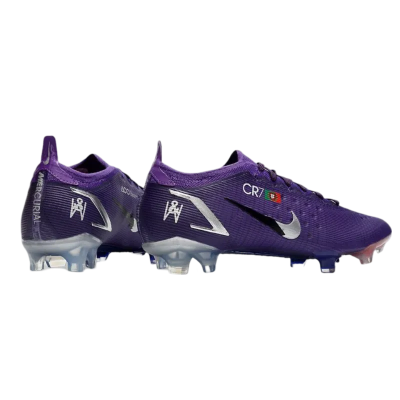 Nike Mercurial Vapor 14 Elite FG Ronaldo CR7 Purple Silver - Goatkits Boots