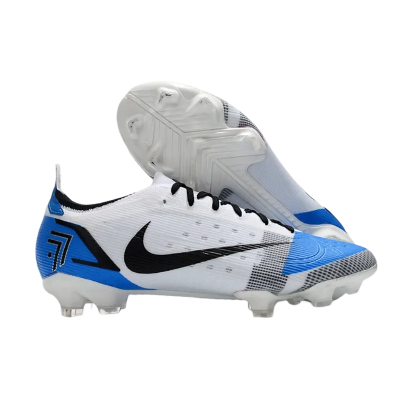 Nike Mercurial Vapor 14 Elite FG White Bleu Black - Goatkits Boots