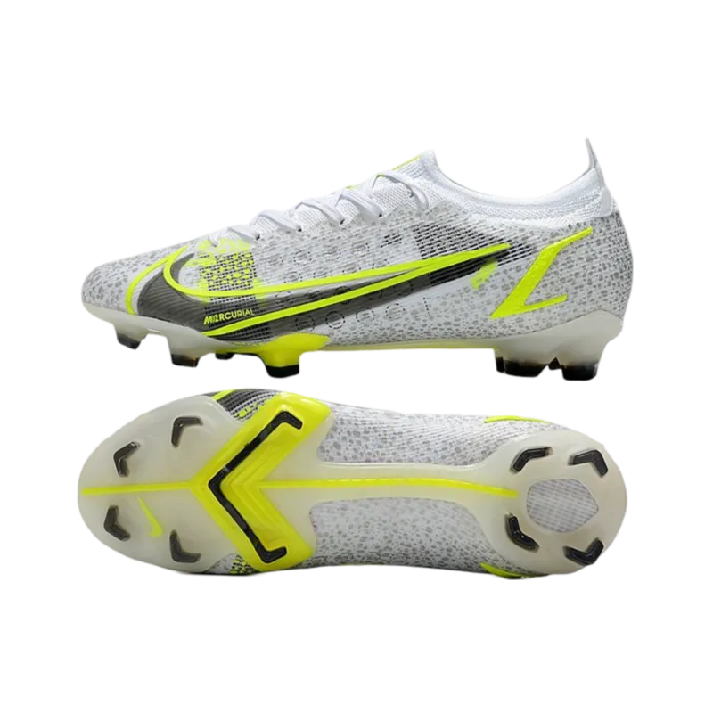 Nike Mercurial Vapor 14 Elite FG White Black Metallic Silver Volt - Goatkits Boots