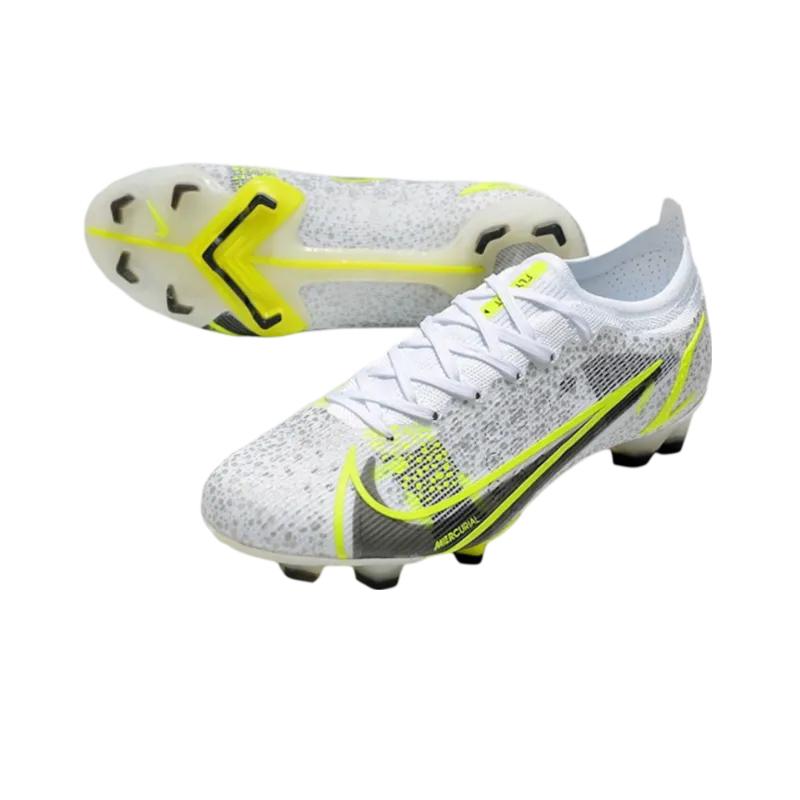 Nike Mercurial Vapor 14 Elite FG White Black Metallic Silver Volt - Goatkits Boots