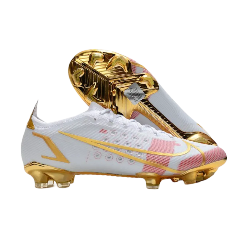 Nike Mercurial Vapor 14 Elite FG White Red Gold - Goatkits Boots