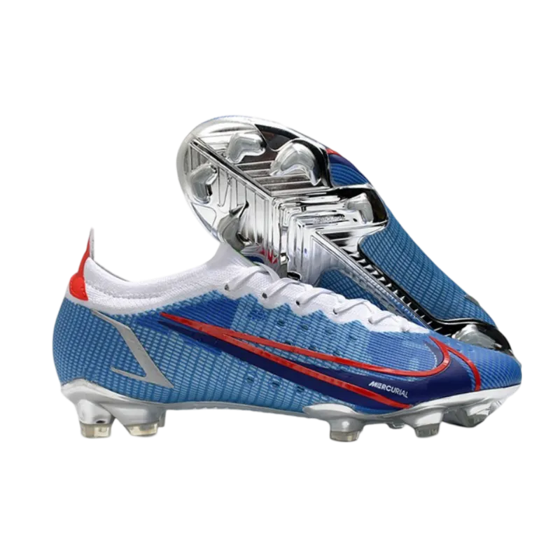 Nike Mercurial Vapor 14 Elite FG Bleu Silver Red - Goatkits Boots