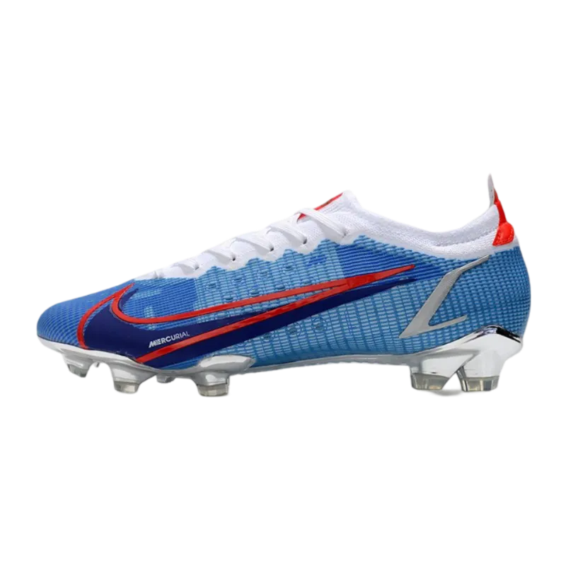 Nike Mercurial Vapor 14 Elite FG Bleu Silver Red - Goatkits Boots