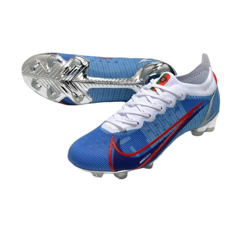 Nike Mercurial Vapor 14 Elite FG Bleu Silver Red - Goatkits Boots