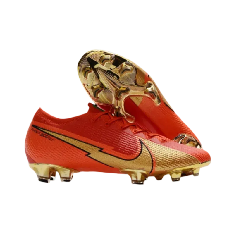 Nike Mercurial Vapor 13 Elite FG Ronaldo CR100 Red Gold - Goatkits Boots