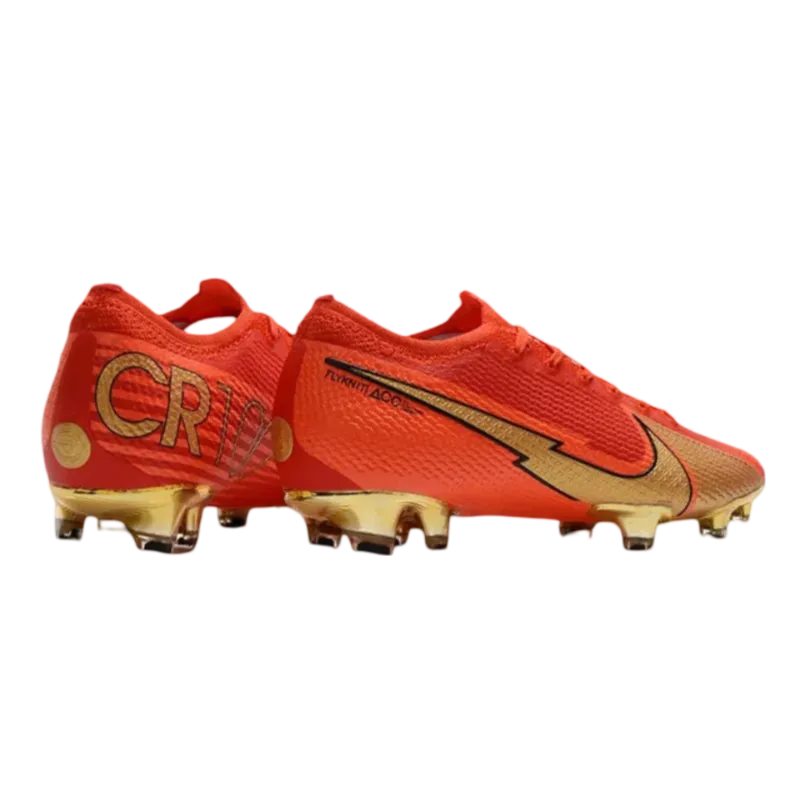 Nike Mercurial Vapor 13 Elite FG Ronaldo CR100 Red Gold - Goatkits Boots