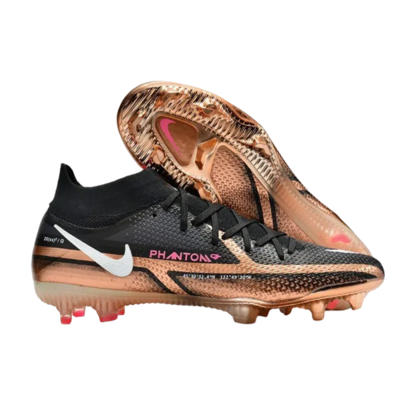 Nike Phantom GT2 Elite DF FG Metallic Copper White Black - Goatkits Boots