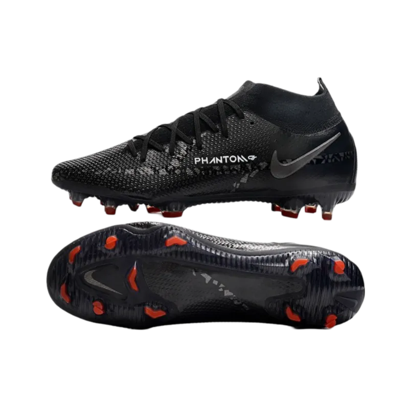 Nike Phantom GT2 Elite DF FG Black Smoke Grey Summit White - Goatkits Boots