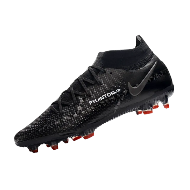 Nike Phantom GT2 Elite DF FG Black Smoke Grey Summit White - Goatkits Boots