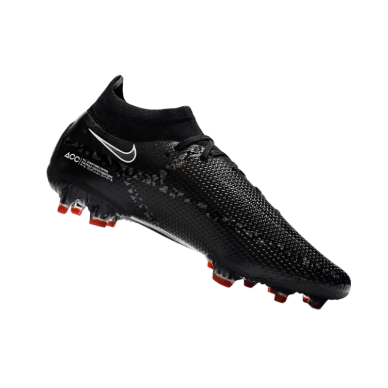 Nike Phantom GT2 Elite DF FG Black Smoke Grey Summit White - Goatkits Boots