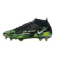 Nike Phantom GT2 Elite DF FG Black Platinum Metallic Green Strike - Goatkits Boots