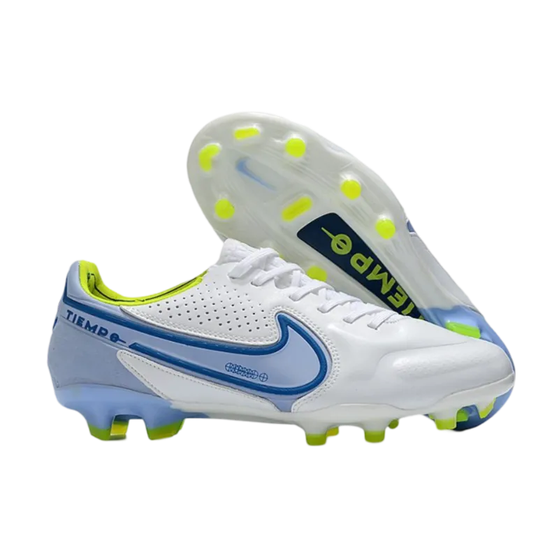 Nike Tiempo Legend 9 Elite FG White Bleu - Goatkits Boots