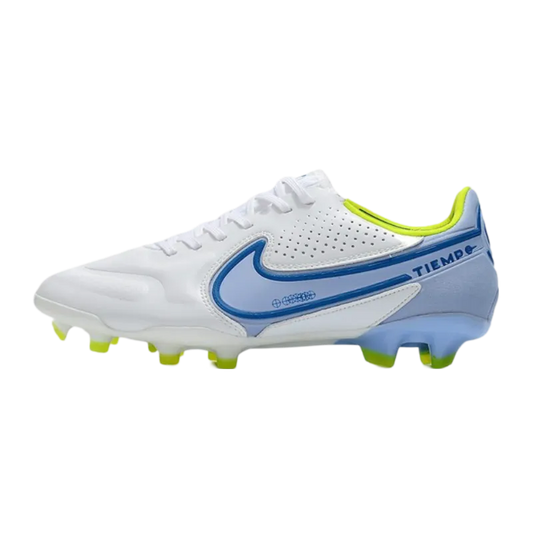 Nike Tiempo Legend 9 Elite FG White Bleu - Goatkits Boots