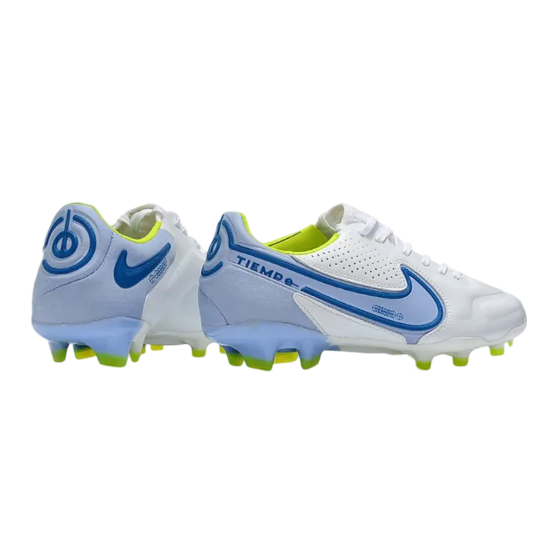 Nike Tiempo Legend 9 Elite FG White Bleu - Goatkits Boots