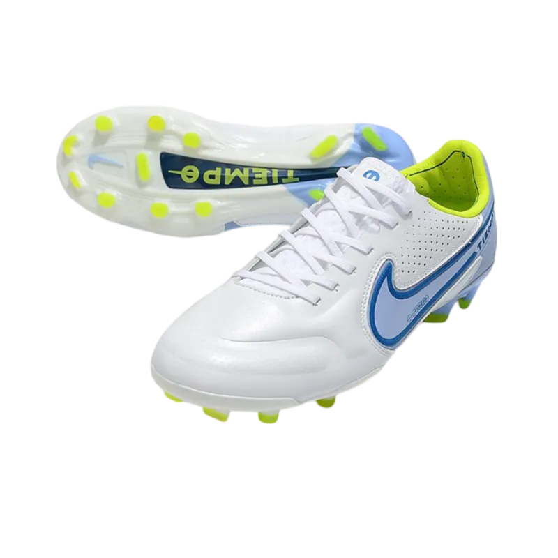 Nike Tiempo Legend 9 Elite FG White Bleu - Goatkits Boots