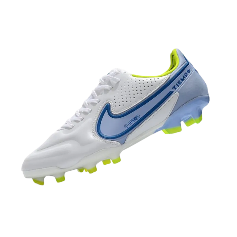 Nike Tiempo Legend 9 Elite FG White Bleu - Goatkits Boots