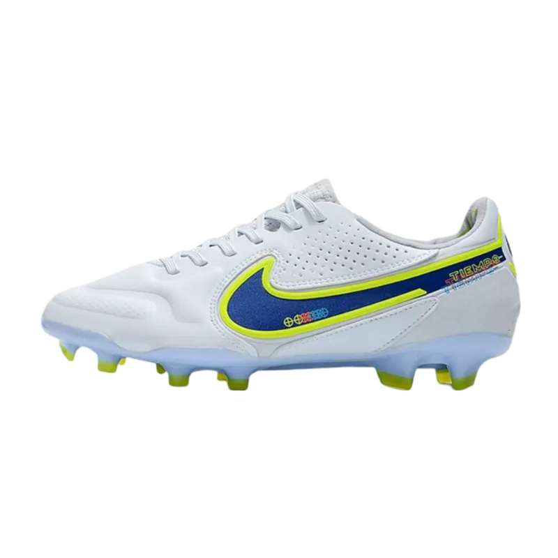 Nike Tiempo Legend 9 Elite FG White Bleu - Goatkits Boots