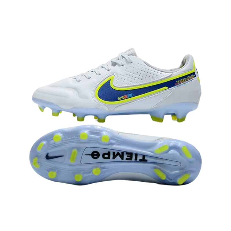 Nike Tiempo Legend 9 Elite FG White Bleu - Goatkits Boots