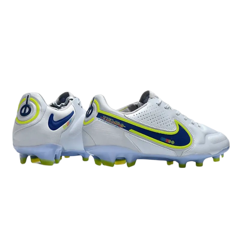 Nike Tiempo Legend 9 Elite FG White Bleu - Goatkits Boots