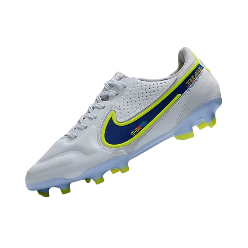 Nike Tiempo Legend 9 Elite FG White Bleu - Goatkits Boots