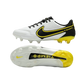 Nike Tiempo Legend 9 Elite FG White Dark Grey Black Yellow Strike - Goatkits Boots