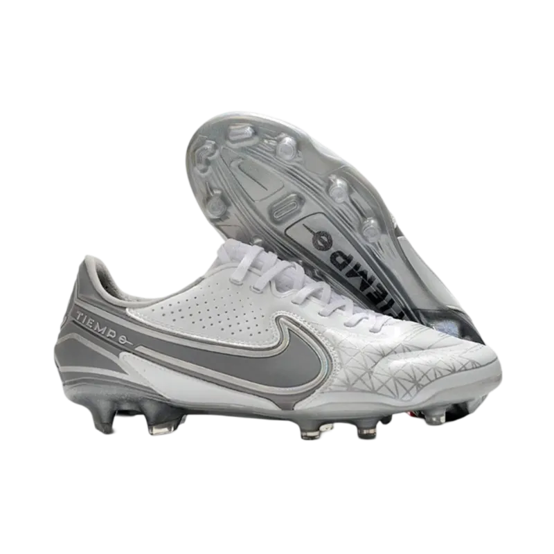 Nike Tiempo Legend 9 Elite FG White Grey - Goatkits Boots