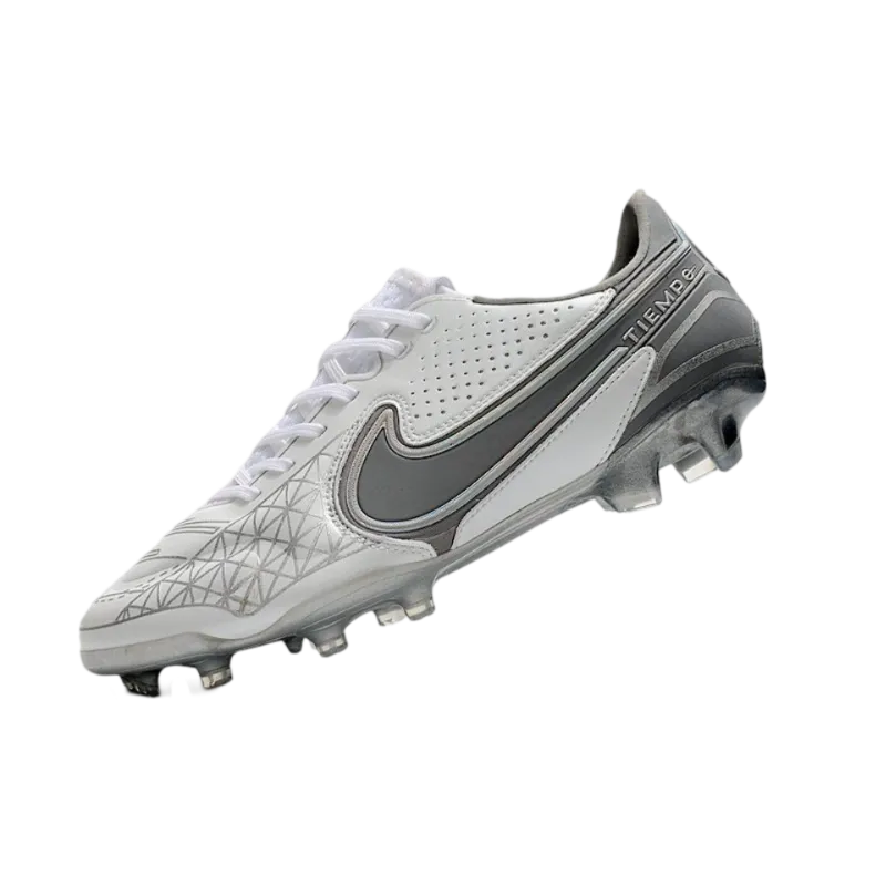 Nike Tiempo Legend 9 Elite FG White Grey - Goatkits Boots