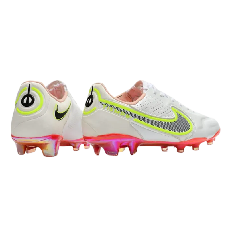 Nike Tiempo Legend 9 Elite FG White Black Carmine Pink Explosion - Goatkits Boots