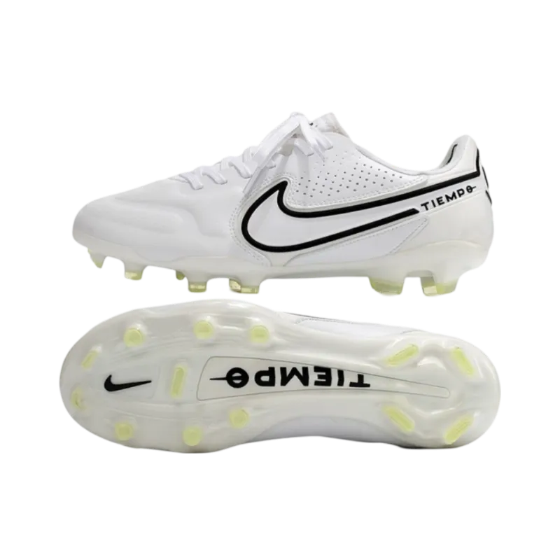 Nike Tiempo Legend 9 Elite FG White Black - Goatkits Boots