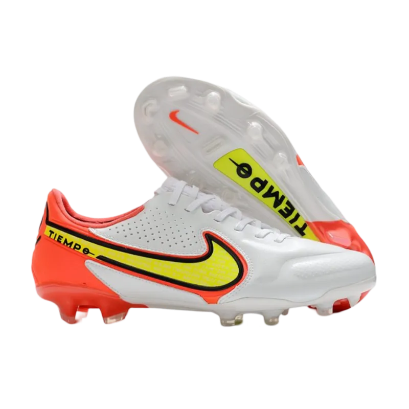 Nike Tiempo Legend 9 Elite FG White Volt Carmine - Goatkits Boots