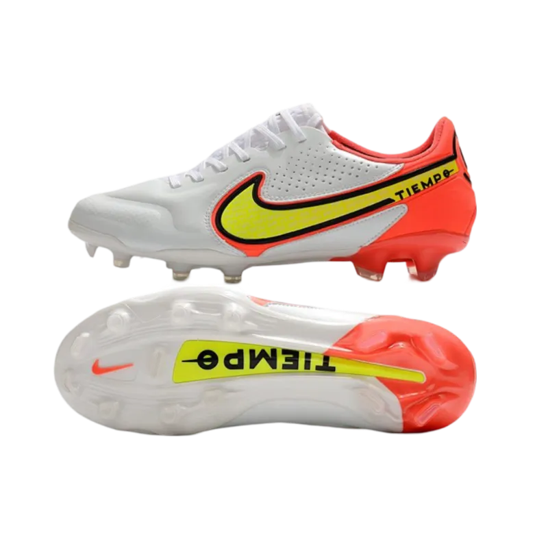 Nike Tiempo Legend 9 Elite FG White Volt Carmine - Goatkits Boots