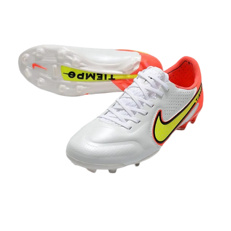 Nike Tiempo Legend 9 Elite FG White Volt Carmine - Goatkits Boots