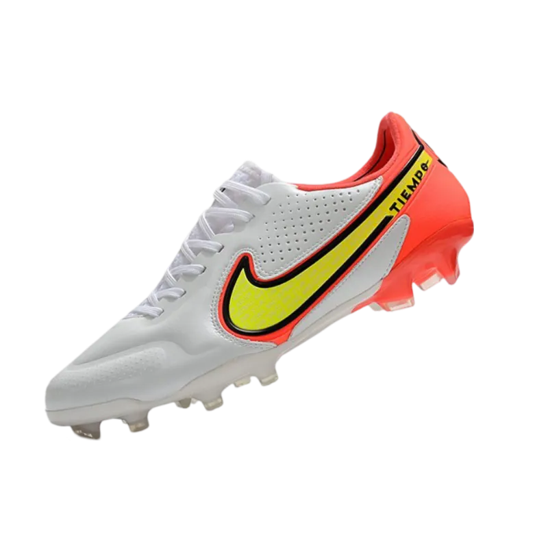 Nike Tiempo Legend 9 Elite FG White Volt Carmine - Goatkits Boots