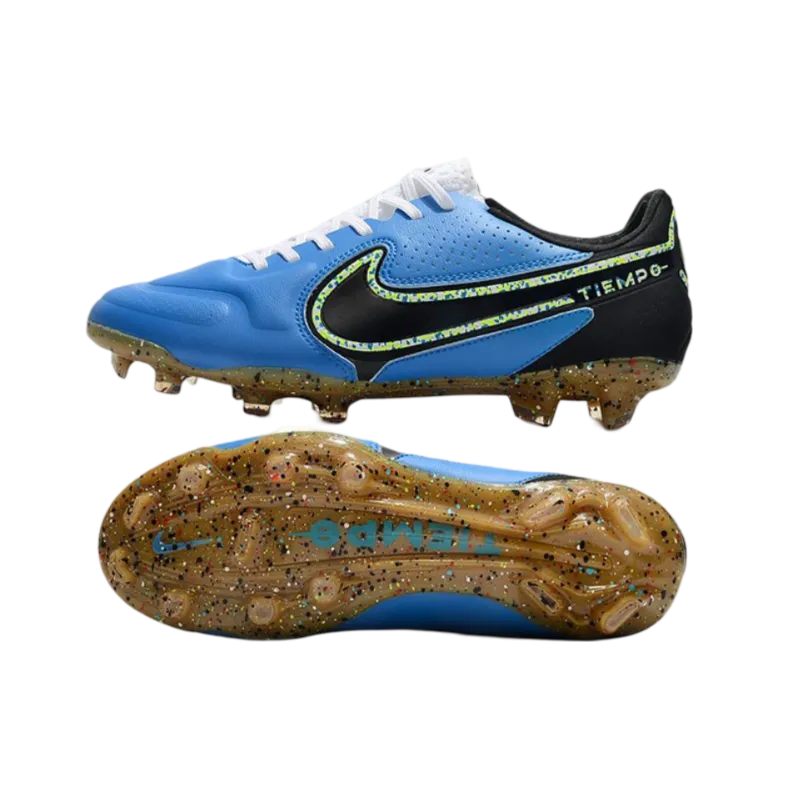 Nike Tiempo Legend 9 Elite FG Bleu Black - Goatkits Boots