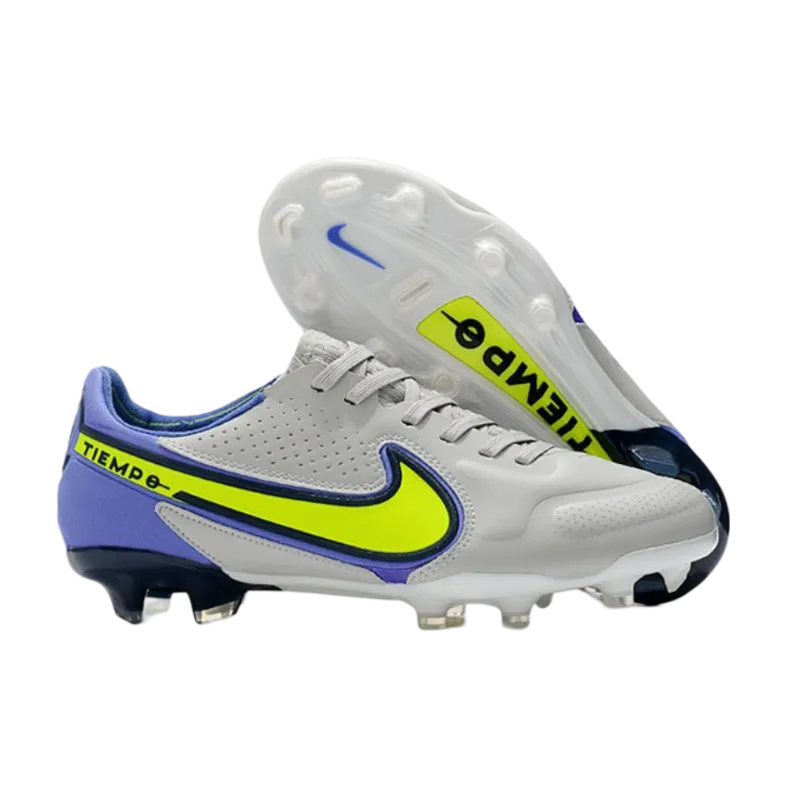 Nike Tiempo Legend 9 Elite FG Grey Fog Volt Sapphire - Goatkits Boots