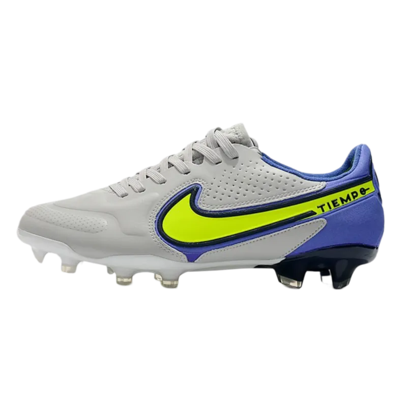 Nike Tiempo Legend 9 Elite FG Grey Fog Volt Sapphire - Goatkits Boots