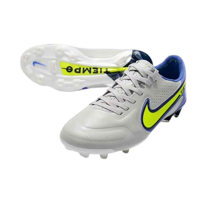 Nike Tiempo Legend 9 Elite FG Grey Fog Volt Sapphire - Goatkits Boots