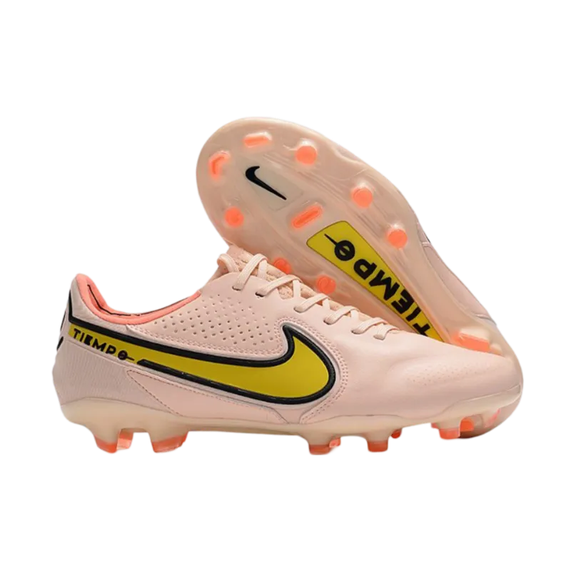 Nike Tiempo Legend 9 Elite FG Guava Ice Yellow Strike Sunset Glow - Goatkits Boots