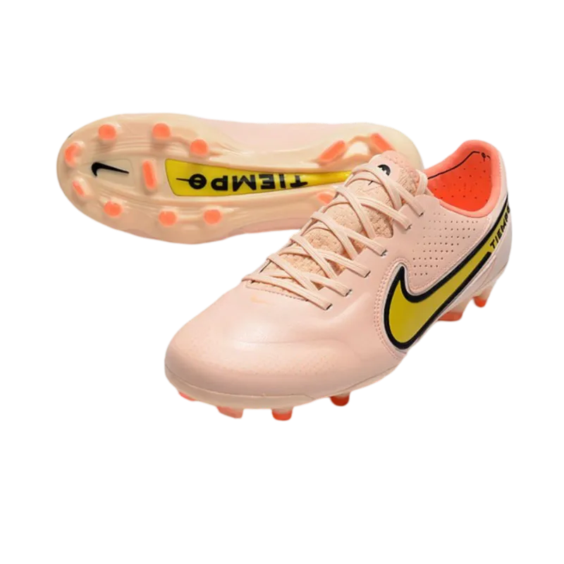 Nike Tiempo Legend 9 Elite FG Guava Ice Yellow Strike Sunset Glow - Goatkits Boots