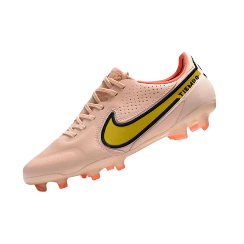 Nike Tiempo Legend 9 Elite FG Guava Ice Yellow Strike Sunset Glow - Goatkits Boots