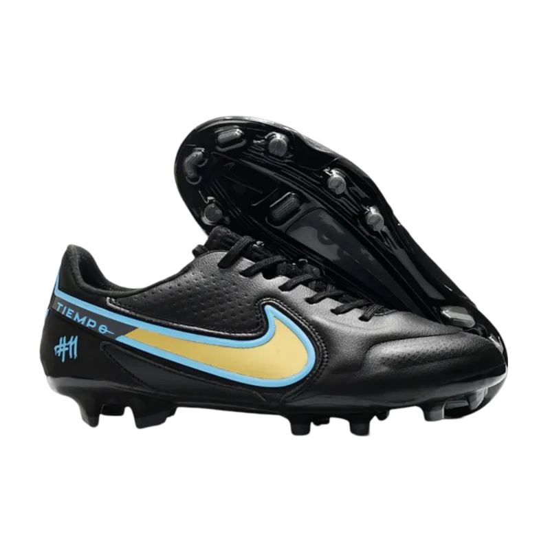 Nike Tiempo Legend 9 Elite FG Black Bleu Gold - Goatkits Boots