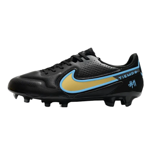 Nike Tiempo Legend 9 Elite FG Black Bleu Gold - Goatkits Boots