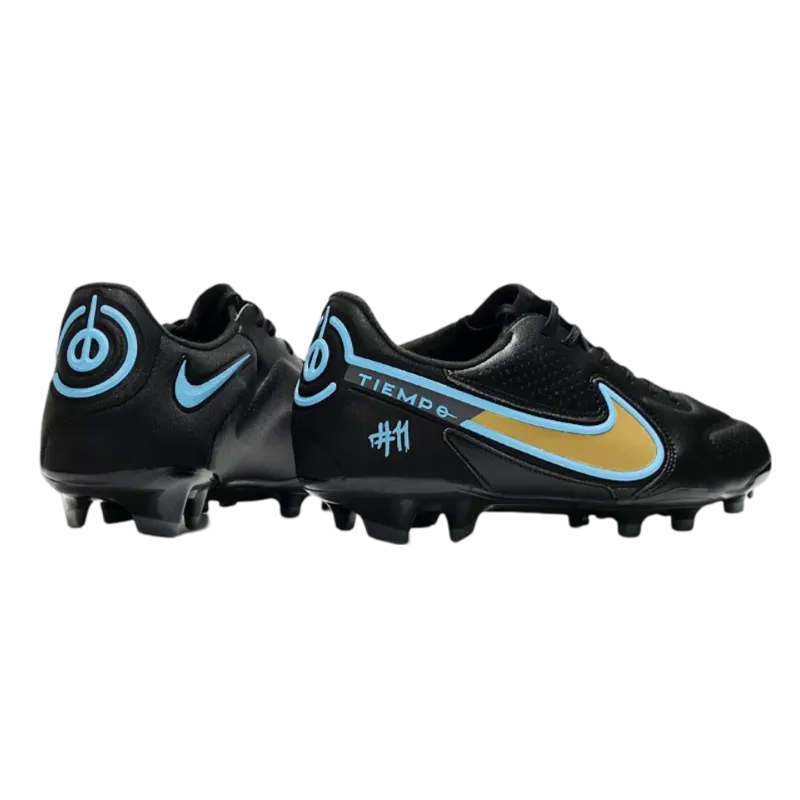 Nike Tiempo Legend 9 Elite FG Black Bleu Gold - Goatkits Boots