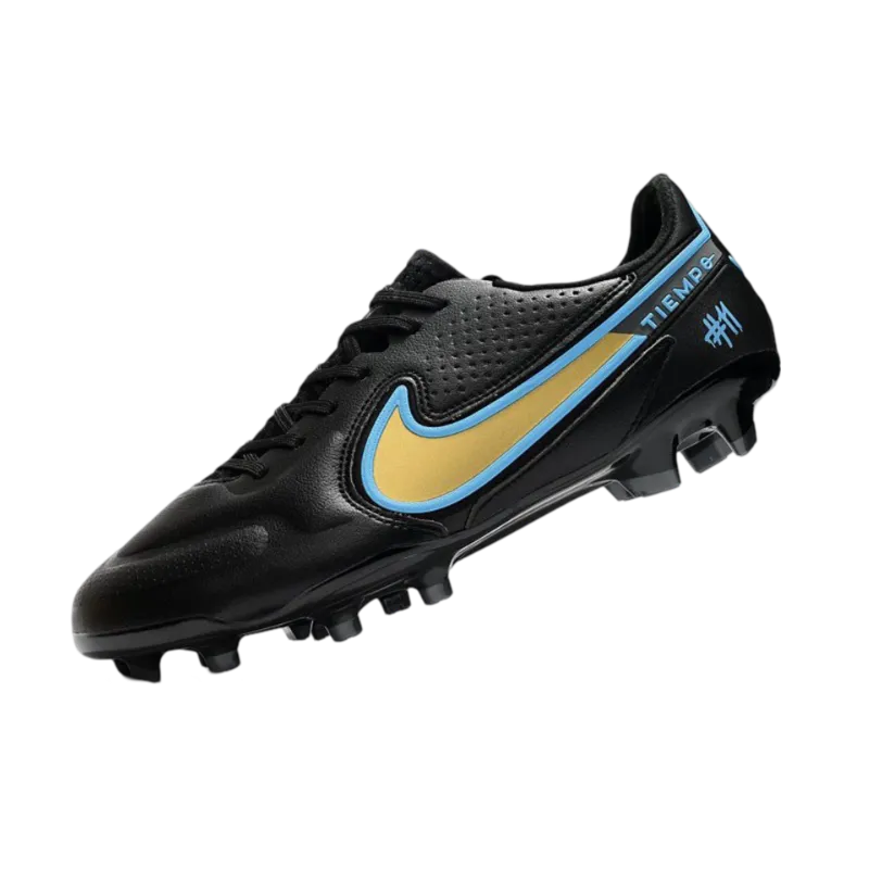 Nike Tiempo Legend 9 Elite FG Black Bleu Gold - Goatkits Boots