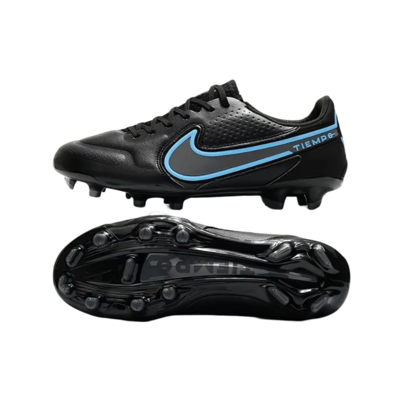 Nike Tiempo Legend 9 Elite FG Black Steel Grey - Goatkits Boots