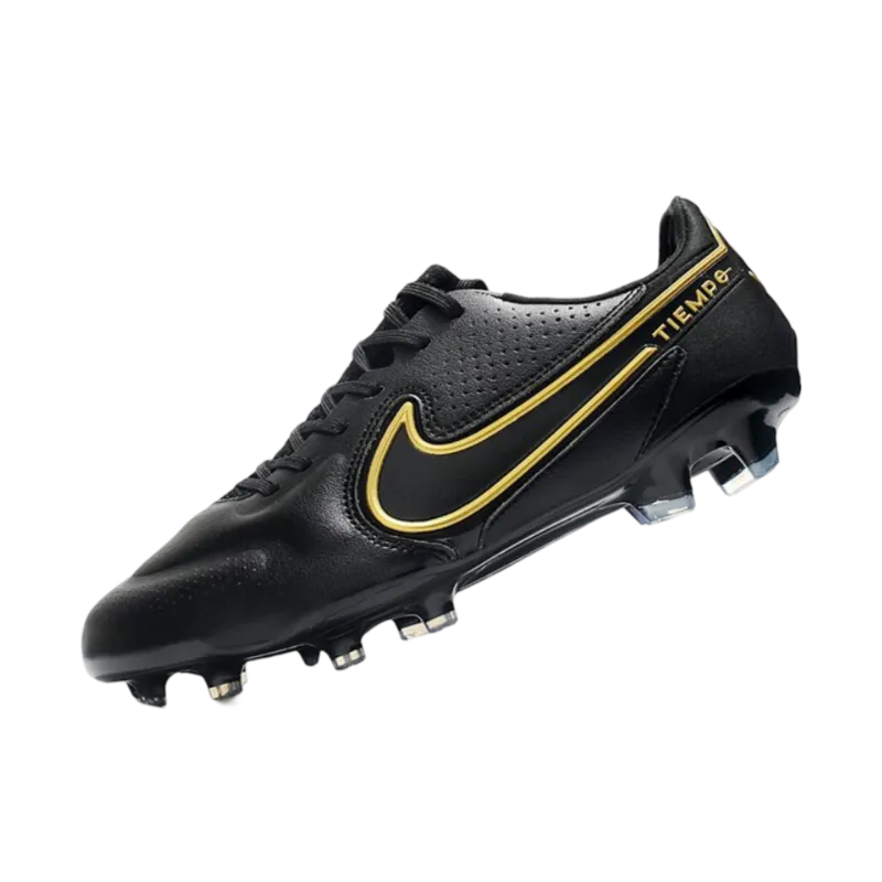 Nike Tiempo Legend 9 Elite FG Black Dark Grey Metallic Anthracite - Goatkits Boots