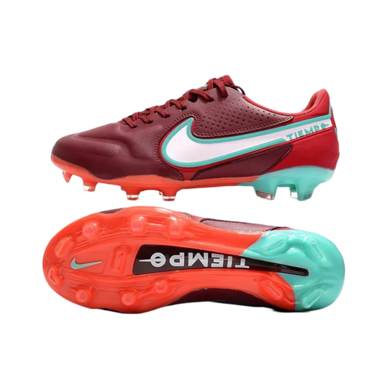 Nike Tiempo Legend 9 Elite FG Red White Hibiscus Mystique - Goatkits Boots